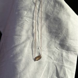 Elisa Rose Gold Pendant Necklace in Sable Mica